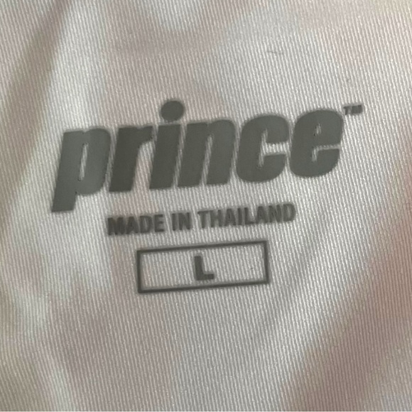 Prince Pleated Tennis Skirt in White/Coral - Picture 13 of 14